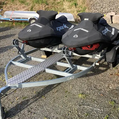 בית נופש Fjordblick Mit Motorboot, Jetski Und Kanu Mietbar Bis 8 Personen